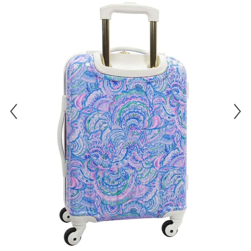 NWT Lilly Pulitzer Via Amore Floral Hardshell Spinner Carry On Luggage Suitcase - Picture 4 of 7